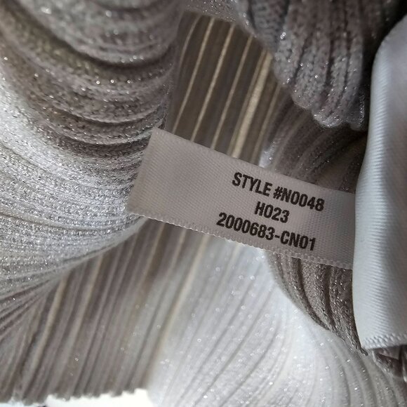 Madewell XS Tank Top Silver Grey Shimmer Ribbed Knit Capsule Minimalist - Picture 5 of 6